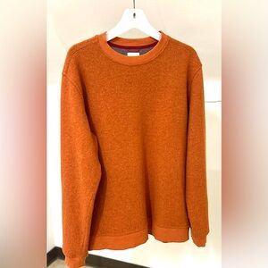 Mems XL Topo Designs Articulated Technical Hybrid Wool Blend Crew Neck Sweater